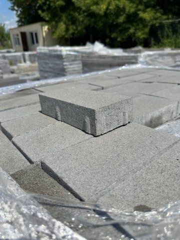 Тротуарная плитка Кирпичик 60мм 200х100 Серый Kirp60s фото