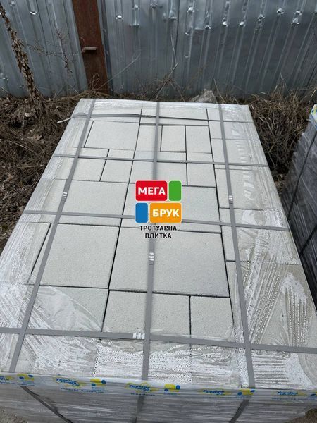 Тротуарна плитка Лайнстоун 40 сіра L40s фото