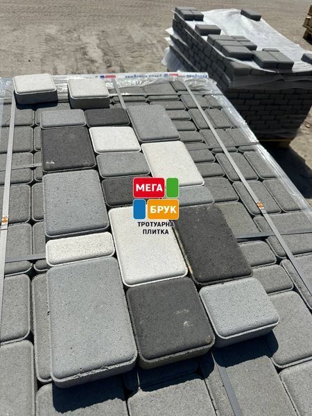 Тротуарна плитка Старе місто 25 мм графіт SM25gr фото
