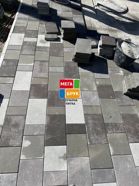 Тротуарна плитка Лайнстоун 60 графіт L60gr фото
