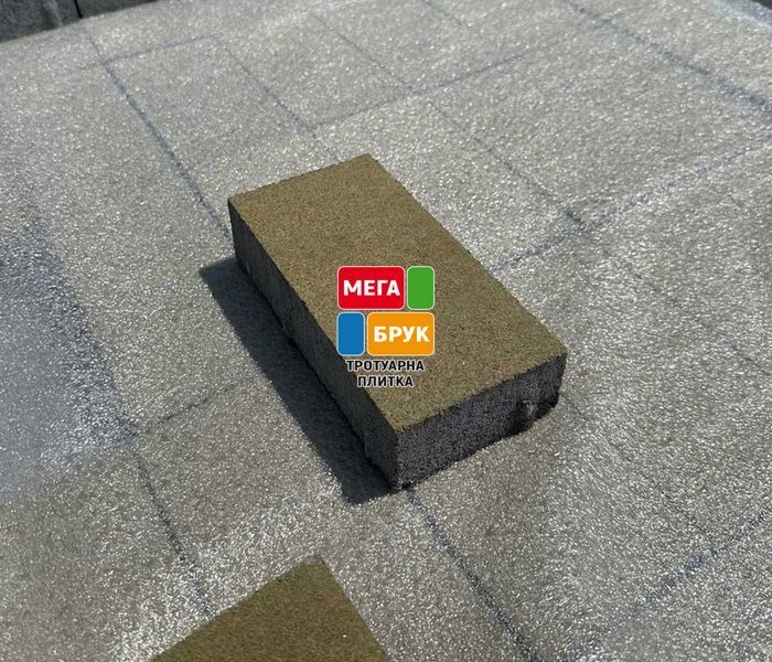 Тротуарная плитка Кирпич 60мм 200х100 Оливка Kirp60ol фото