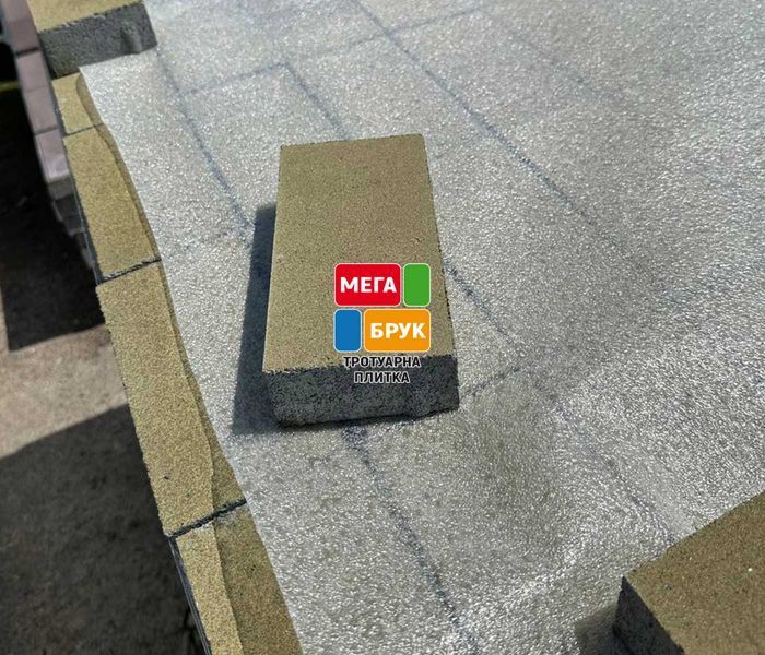 Тротуарная плитка Кирпич 60мм 200х100 Оливка Kirp60ol фото
