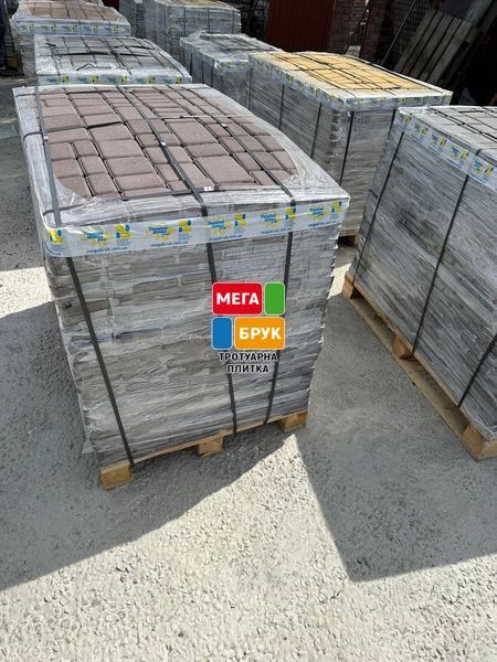 Тротуарна плитка Старе місто 40 мм коричневий SM40kor фото