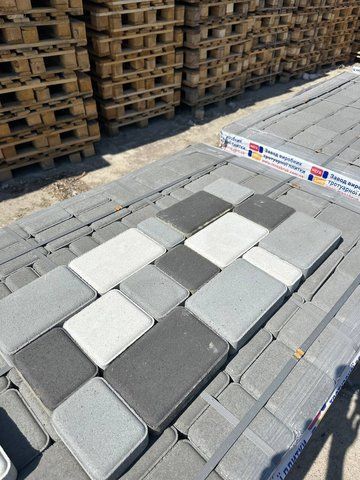 Тротуарная плитка Старый город 60 мм графит SM60gr фото