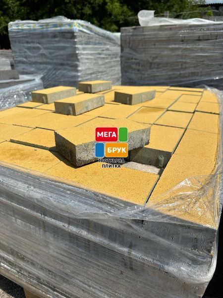 Тротуарна плитка Цеглинка 40мм 200х100 Жовтий Kirp40jov фото