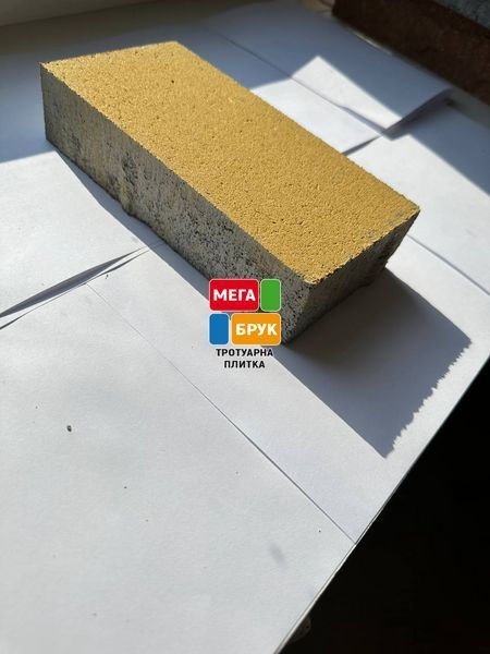 Тротуарна плитка Цеглинка 40мм 200х100 Жовтий Kirp40jov фото
